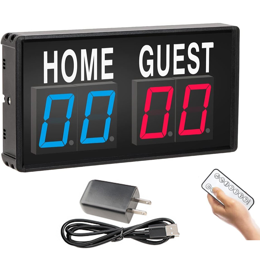 Table Tennis Scoreboard - 휴대용 4자리 LED 점수판 디지털 홈