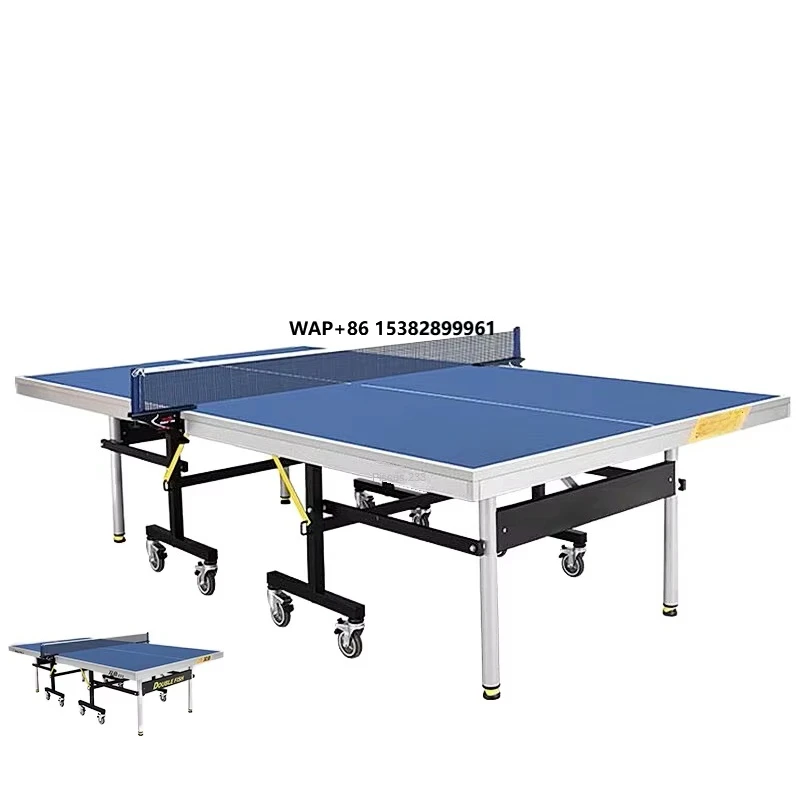 Table Tennis League - 25mm 접이식 이동형 실내 탁구대 (가정용