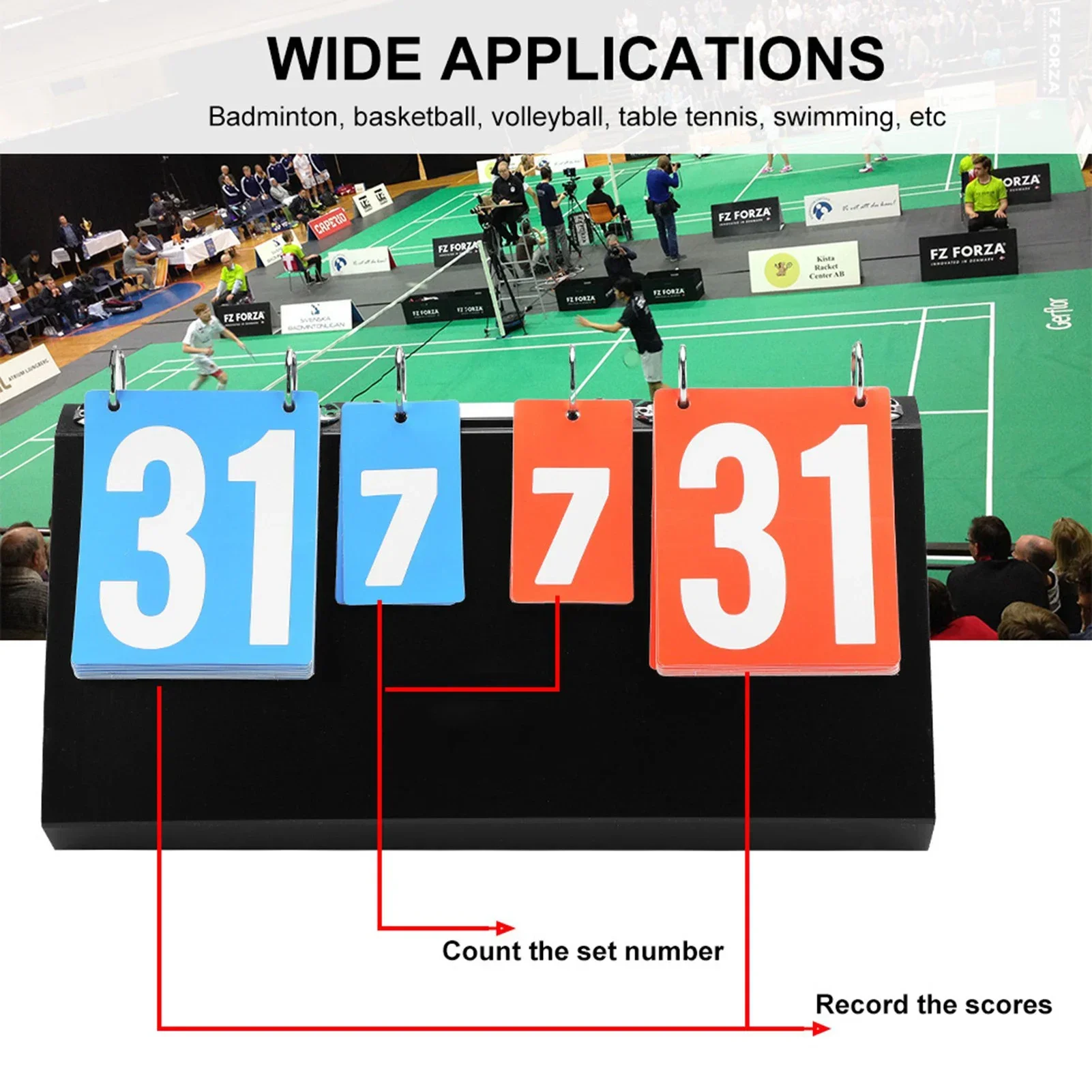 탁구 농구 배드민턴을 위한 4 자리 스포츠 경쟁 점수  - Table Tennis Scoreboard 리뷰 및 가격