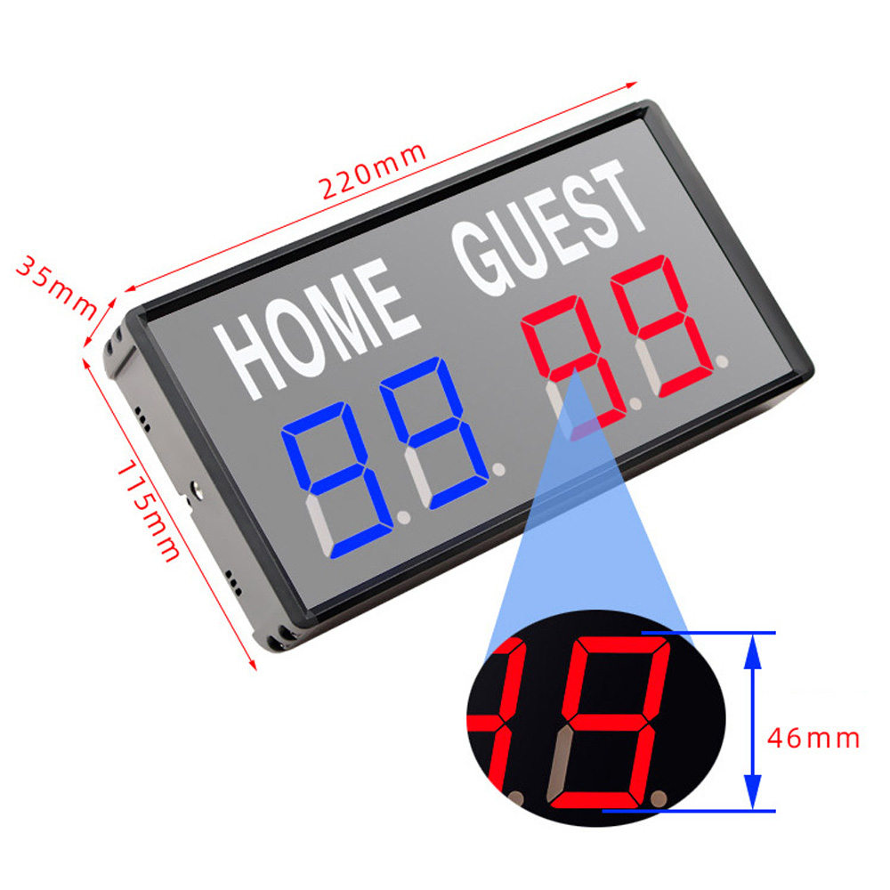 휴대용 4자리 LED 점수판 디지털 홈 게스트 점수 기 - Table Tennis Scoreboard 리뷰 및 가격